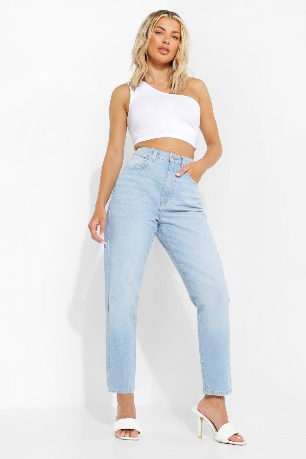 Light washed hot sale mom jeans